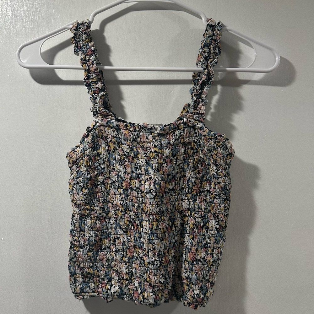 Abercrombie & Fitch | smocked floral tank